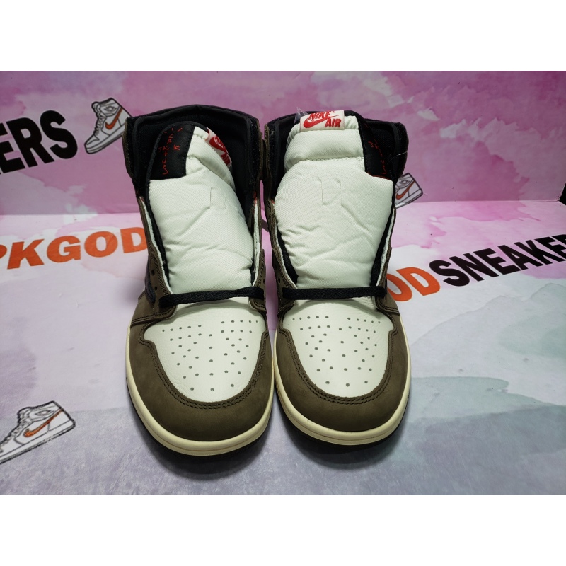 🔥Flash Sale 99$🔥PKGoden Jordan 1 Retro High Travis Scott CD4487-100