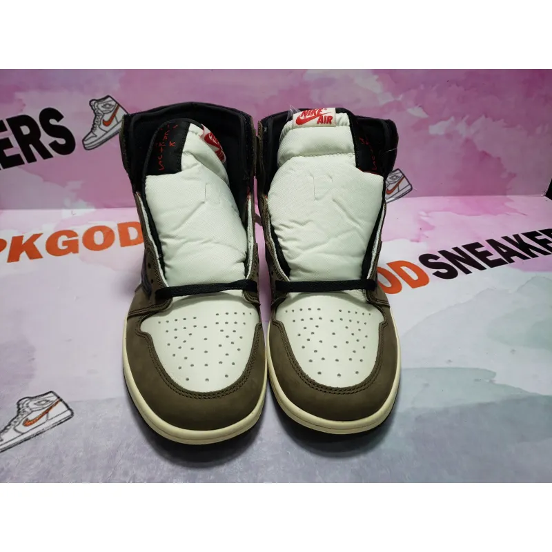 🔥Flash Sale 99$🔥PKGoden Jordan 1 Retro High Travis Scott CD4487-100