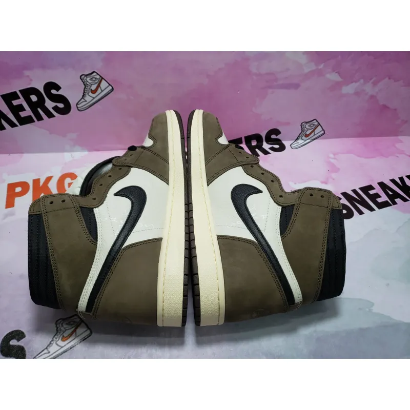 🔥Flash Sale 99$🔥PKGoden Jordan 1 Retro High Travis Scott CD4487-100