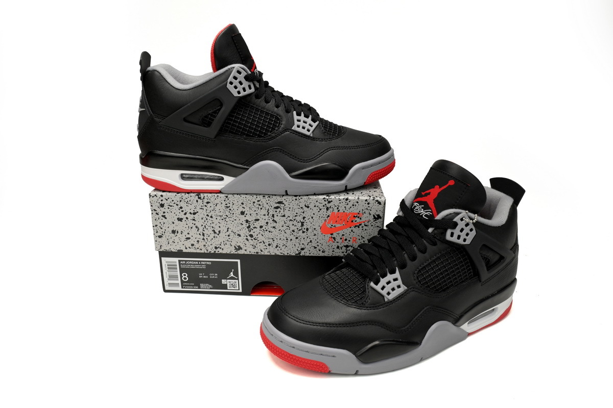 【Flash Sales】 PKGoden Jordan 4 Retro Bred Reimagined,FV5029-006