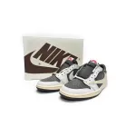 🎀FREE SHIPPING🎀- Jordan 1 Low White Brown Barb x Travis Scott DM7866-162