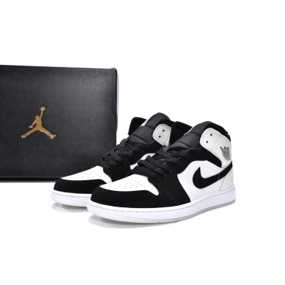  GET Air Jordan 1 Mid Diamond Shorts DH6933-100 02