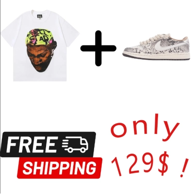  Jordan 1 Low Customized model + T-shirt 01
