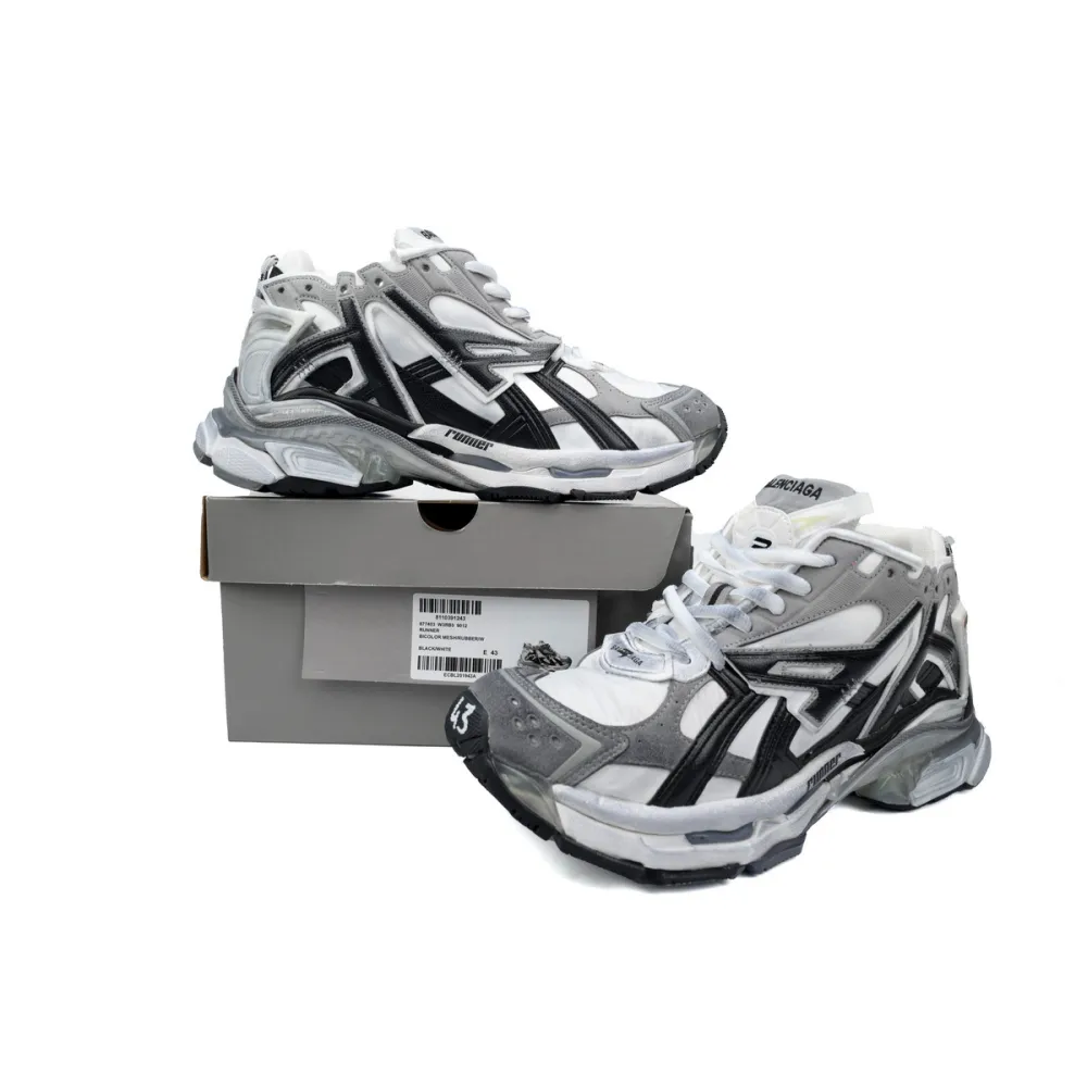 pkgoden Ba*len*cia*ga 7th runner white black gray 677402 w3rb2 9012