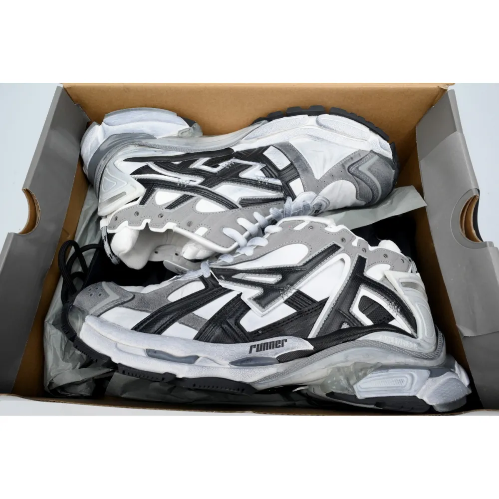 pkgoden Ba*len*cia*ga 7th runner white black gray 677402 w3rb2 9012