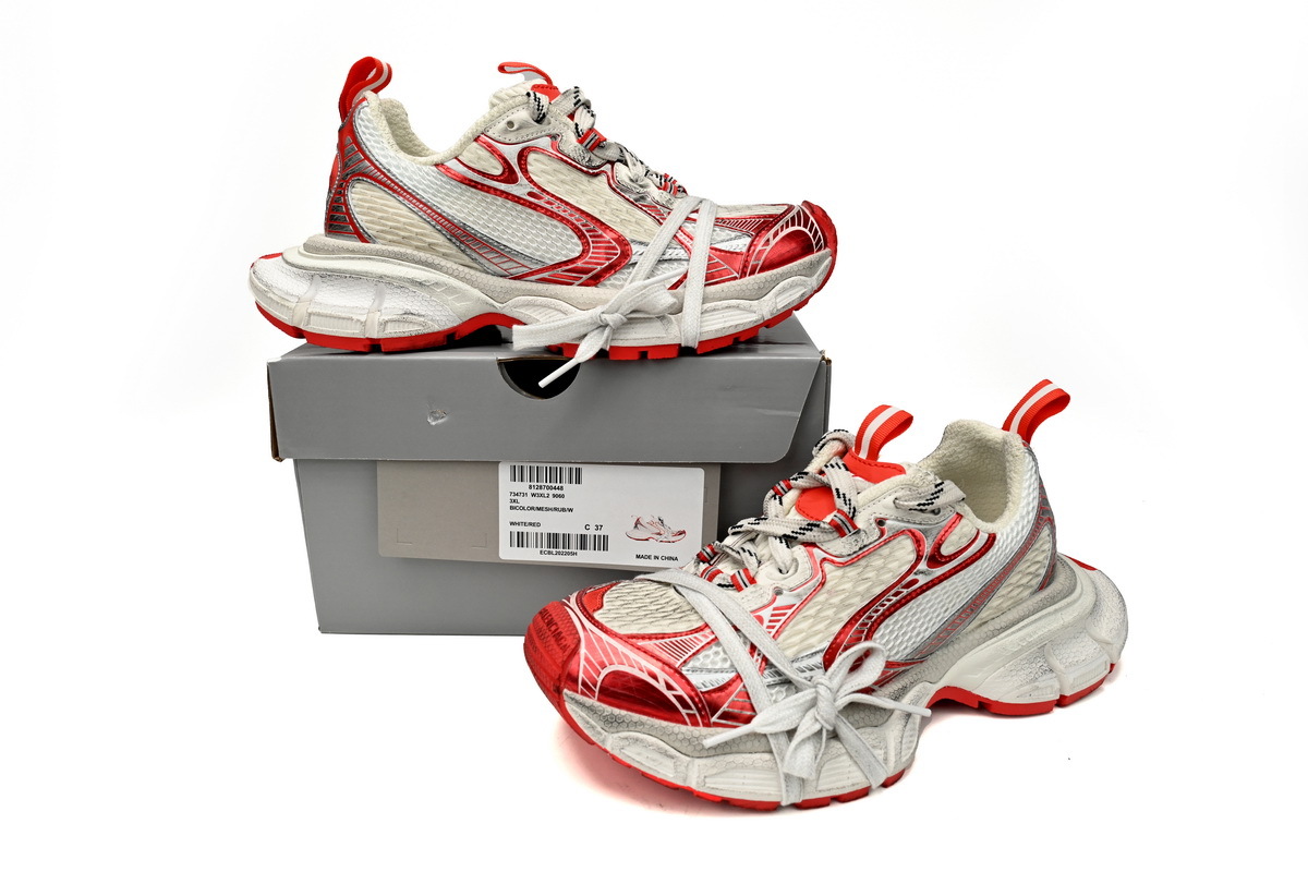PKGoden Balenciaga 10th White Red 734734 W3XL2 9060
