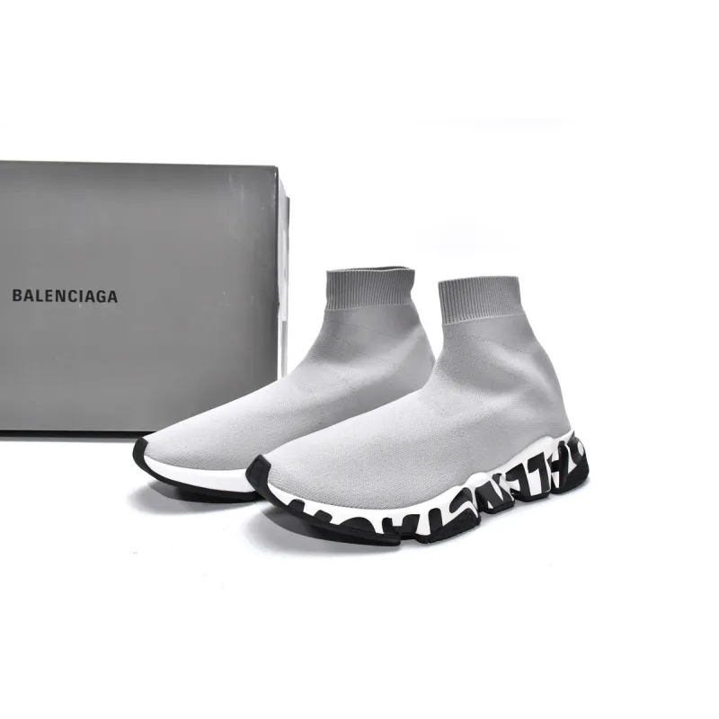PKGoden Balenciaga socks Sneaker Speed Grey black letters