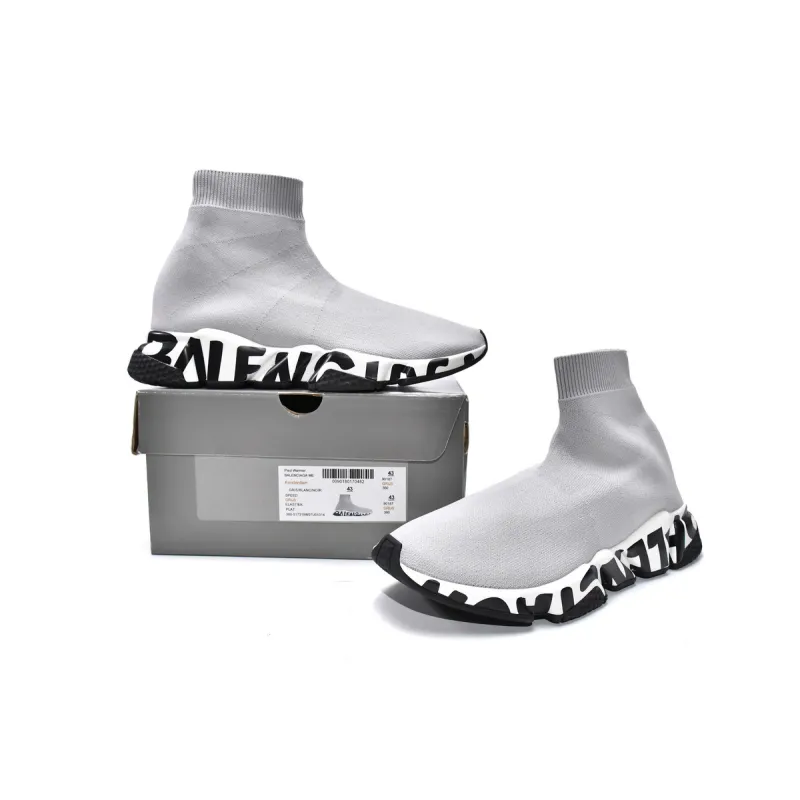 PKGoden Balenciaga socks Sneaker Speed Grey black letters