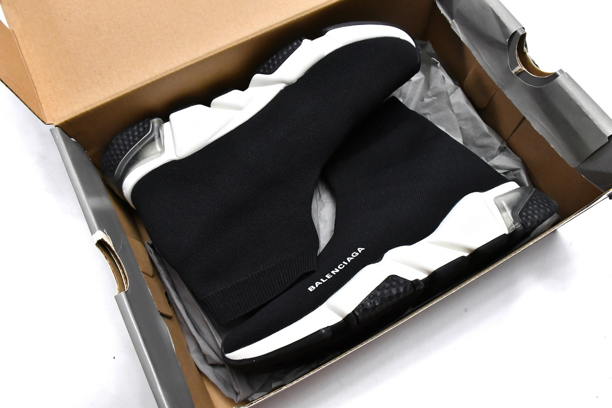 PKGoden Balenciaga socks Sneaker Speed Trainer Black White