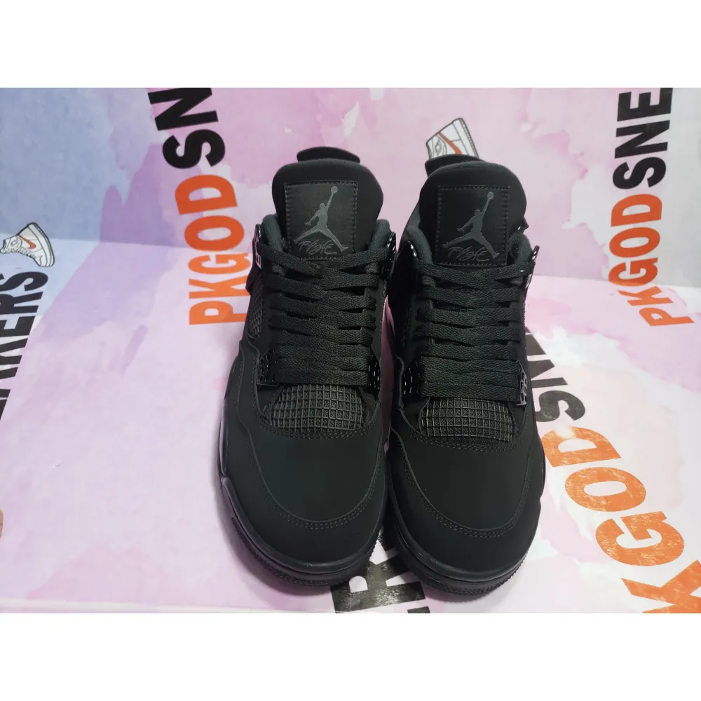 【Free Shipping】PKGoden Jordan 4 Retro Black Cat (2020) CU1110-010