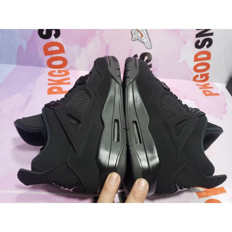 【Free Shipping】PKGoden Jordan 4 Retro Black Cat (2020) CU1110-010