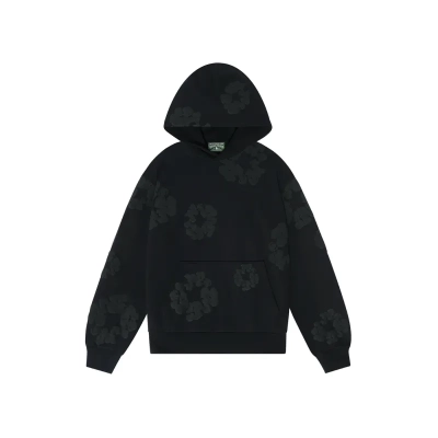 【Exchange products】Denim Tears Cotton Wreath Hoodie Black Monochrome 01