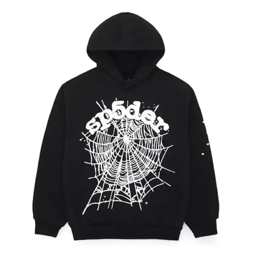 【Flash Sales】 Spider Worldwide BLACK OG WEB HOODIE