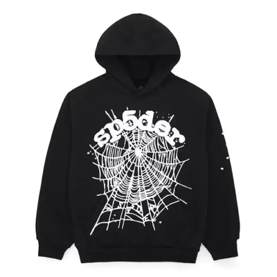 【Flash Sales】 Spider Worldwide BLACK OG WEB HOODIE 01
