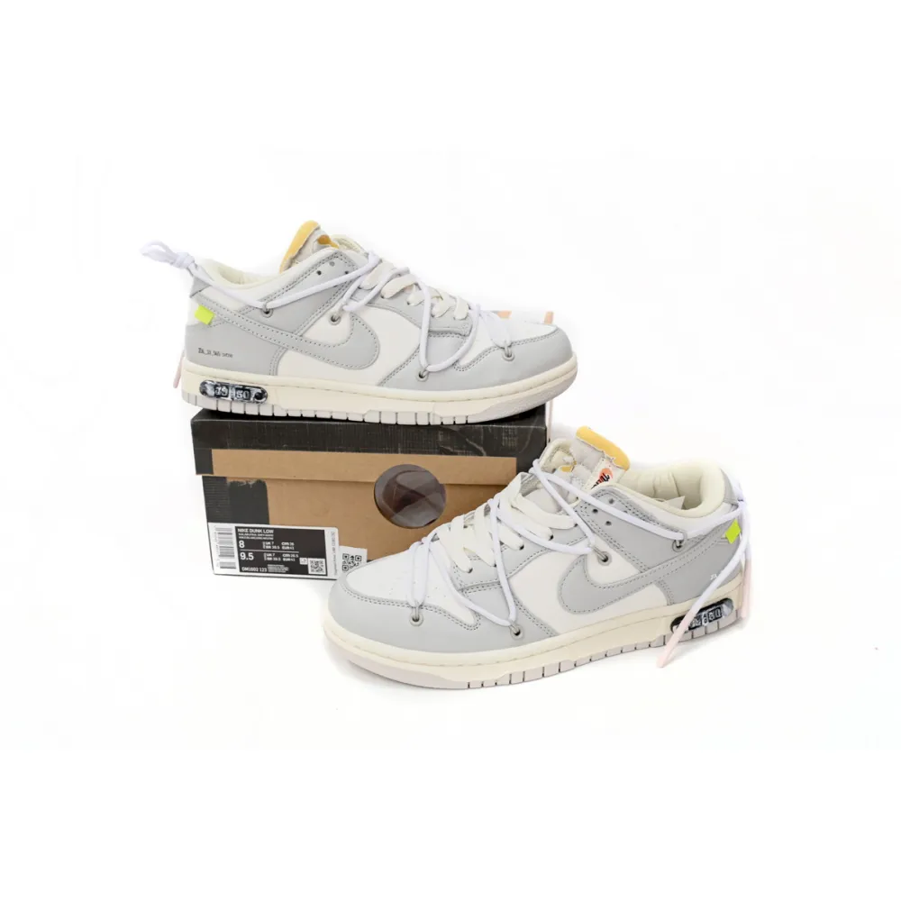 【Flash Sales】PKGoden Dunk Low Off-White Lot 49 DM1602-123