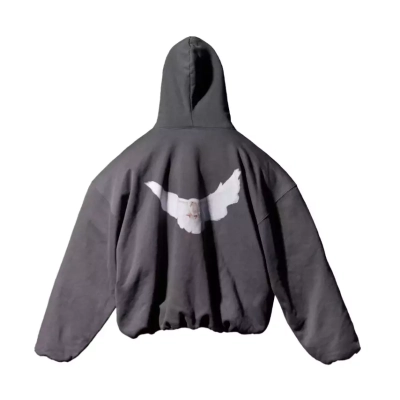 New Yeezy Gap Engineered By Balenciaga Dove Black Hoodie  01
