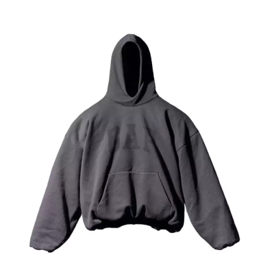 New Yeezy Gap Engineered By Balenciaga Dove Black Hoodie  02