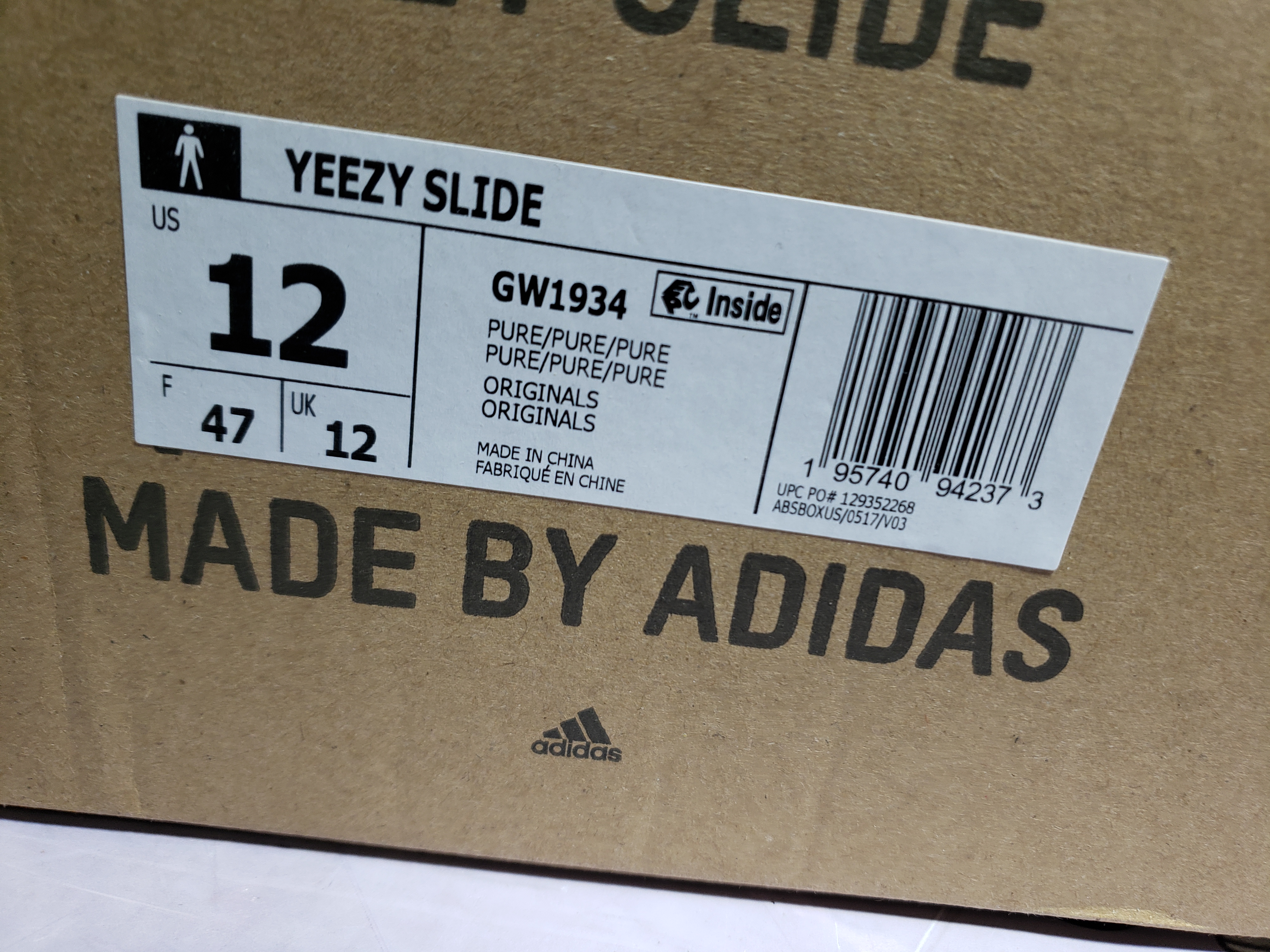 og Yeezy Slide Pure GW1934