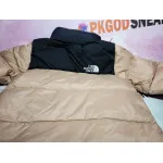 TheNorthFace Splicing White And Red Dirty Powder