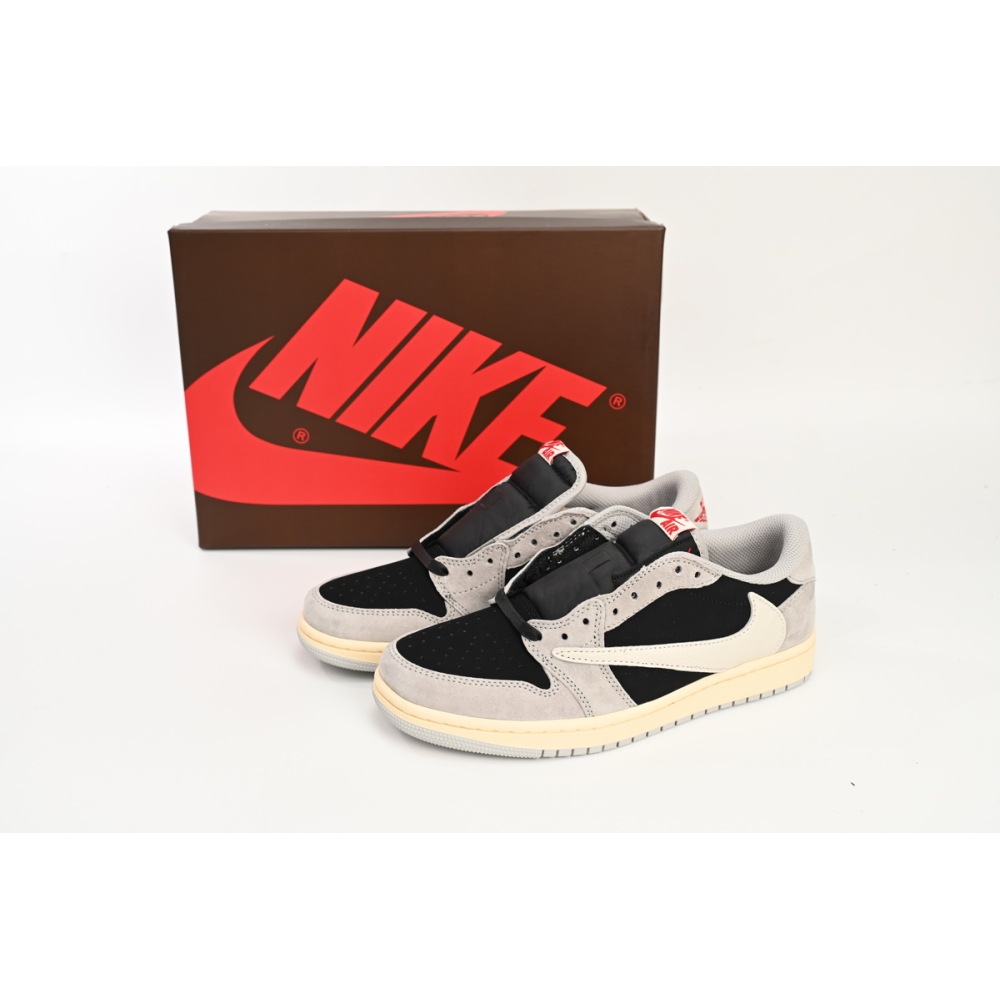 PKGoden Travis Scott x Air Jordan 1 Low White Grey Low Gang DM7866-010  