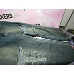 Balenciaga 23ss eroded mud-dyed distressed large damaged knife-cut Jeans