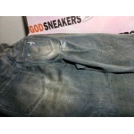 Balenciaga 23ss eroded mud-dyed distressed large damaged knife-cut Jeans