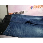 Balenciaga BLCG 24SS black and blue patchwork ripped denim Jeans
