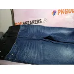 Balenciaga BLCG 24SS black and blue patchwork ripped denim Jeans