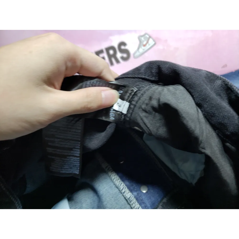 Balenciaga BLCG 24SS black and blue patchwork ripped denim Jeans