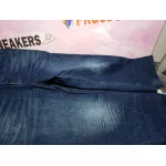 Balenciaga BLCG 24SS black and blue patchwork ripped denim Jeans