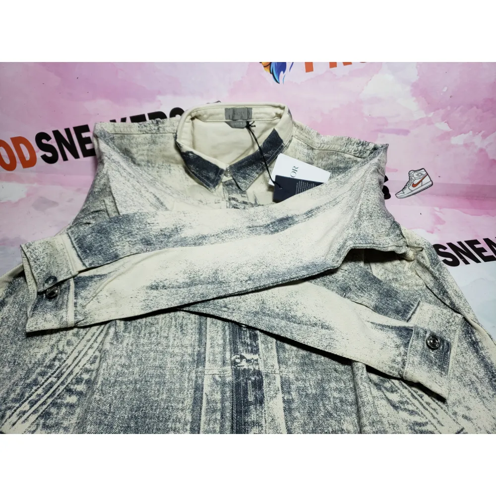 Dior 24Fw ink sketch print denim jacket