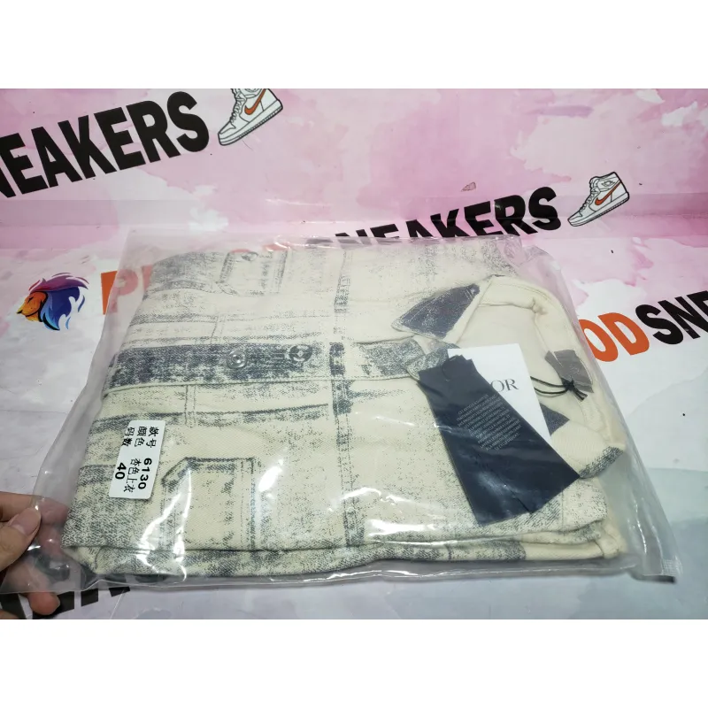 Dior 24Fw ink sketch print denim jacket