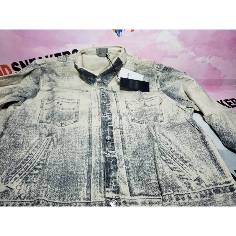 Dior 24Fw ink sketch print denim jacket