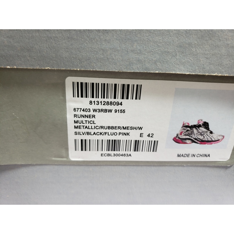 PKGoden Balenciaga 7th Runner Silver Red 677402 W3RB2 9155