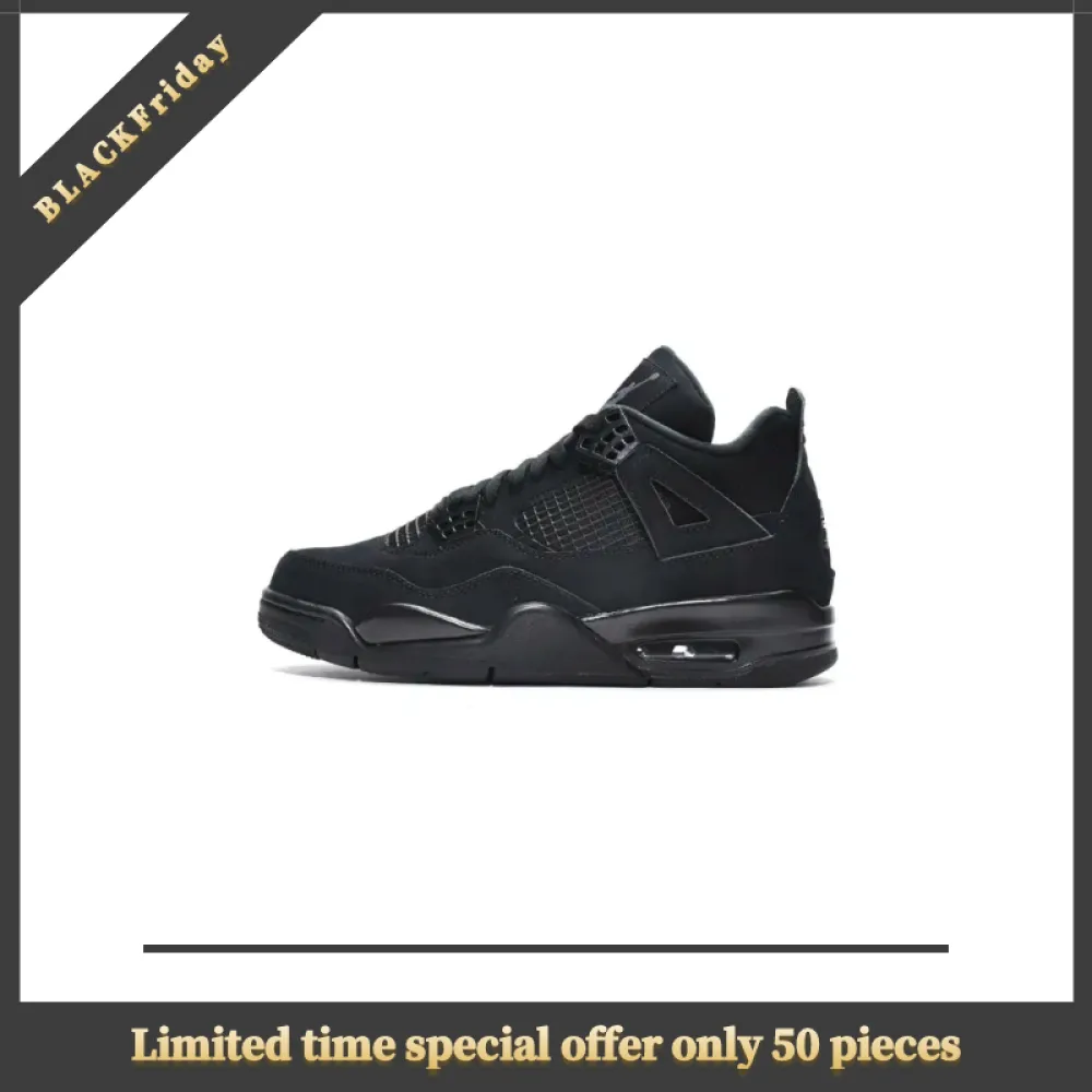 【Free Shipping】PKGoden Jordan 4 Retro Black Cat (2020) CU1110-010