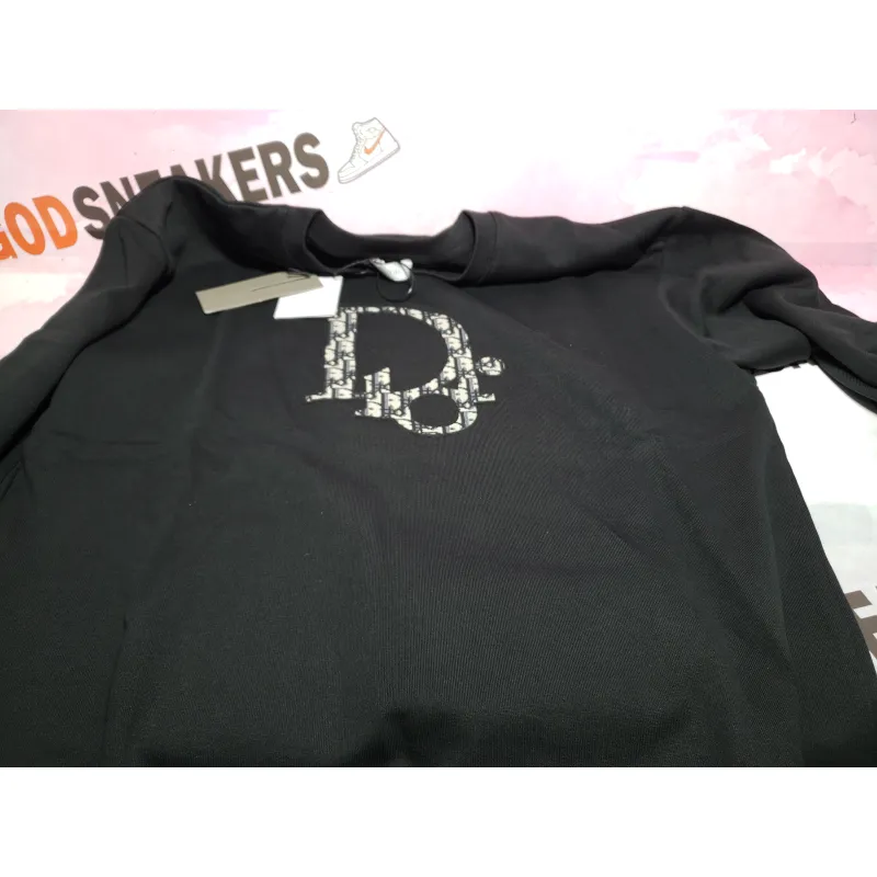 Dior Chest monogram patch embroidery round neck Hoodie 2