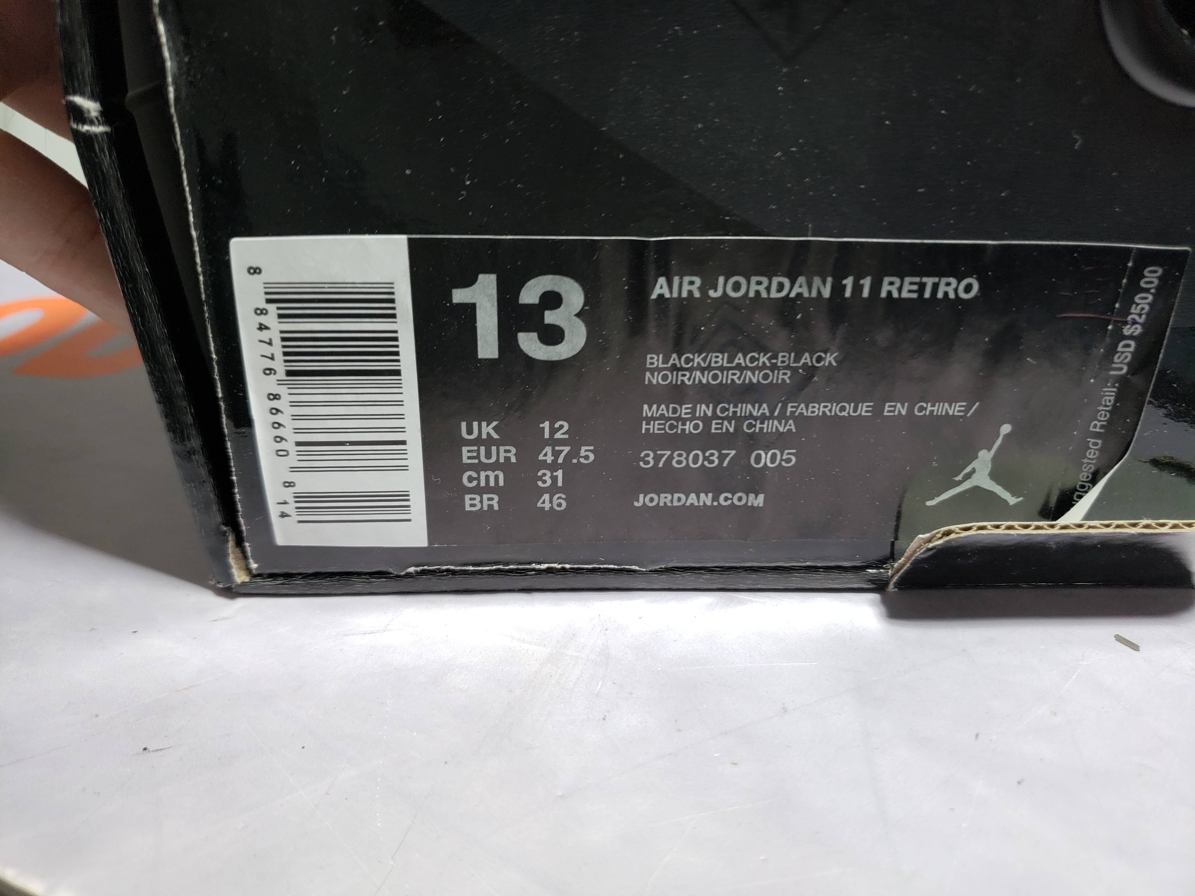PKGoden Jordan 11 Retro Cap and Gown 378037-005