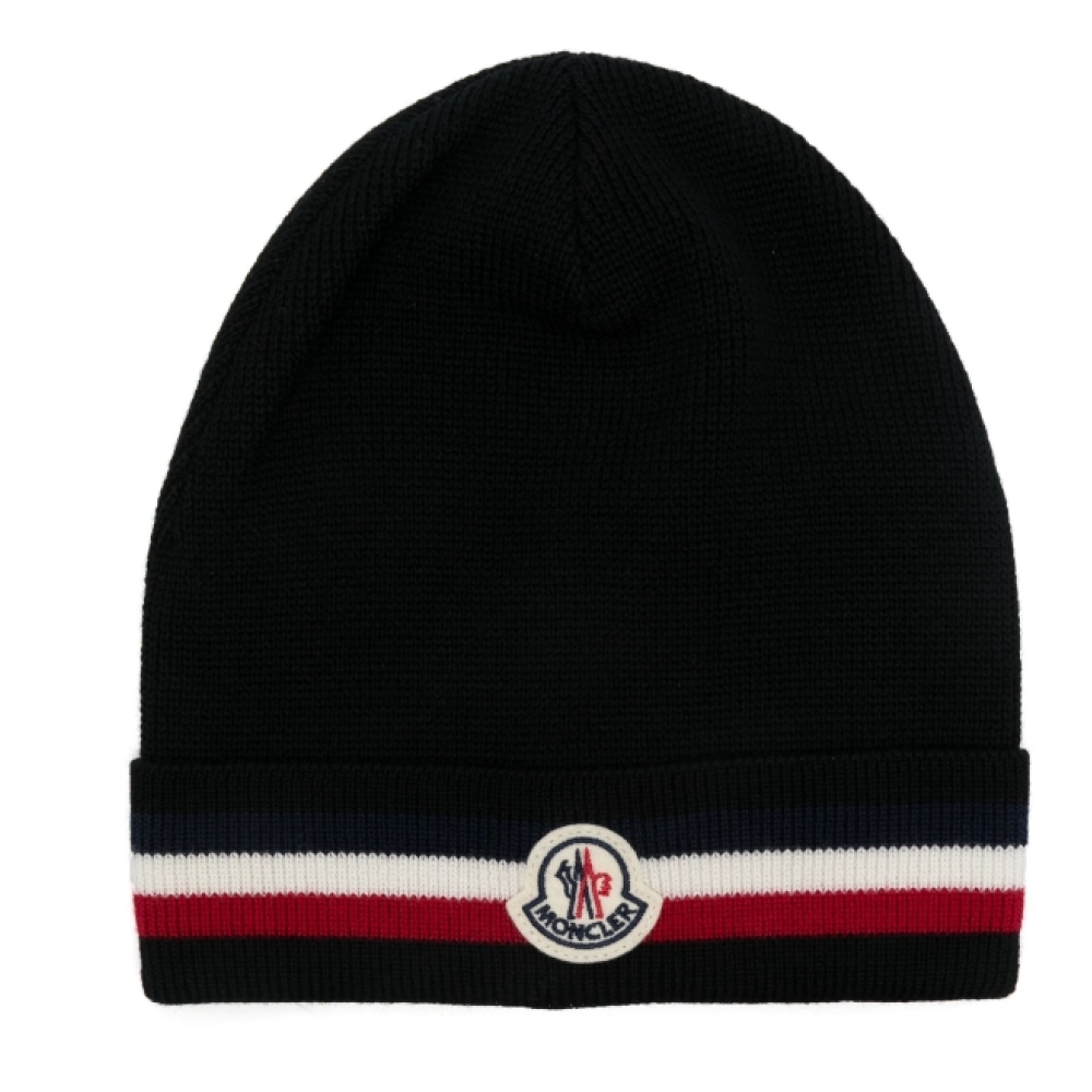 Moncler Tricolor Wool Beanie