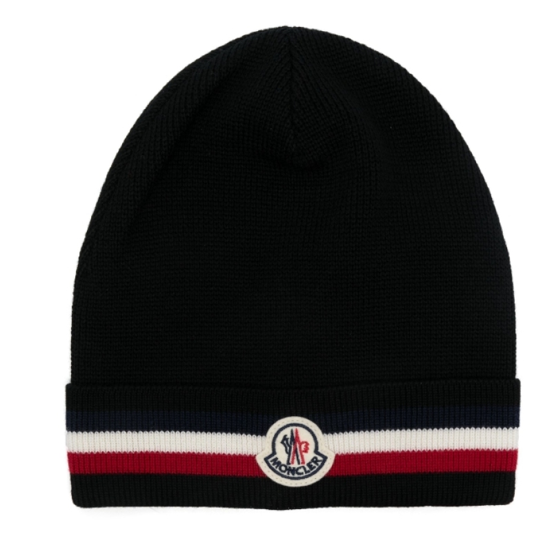 Moncler Tricolor Wool Beanie