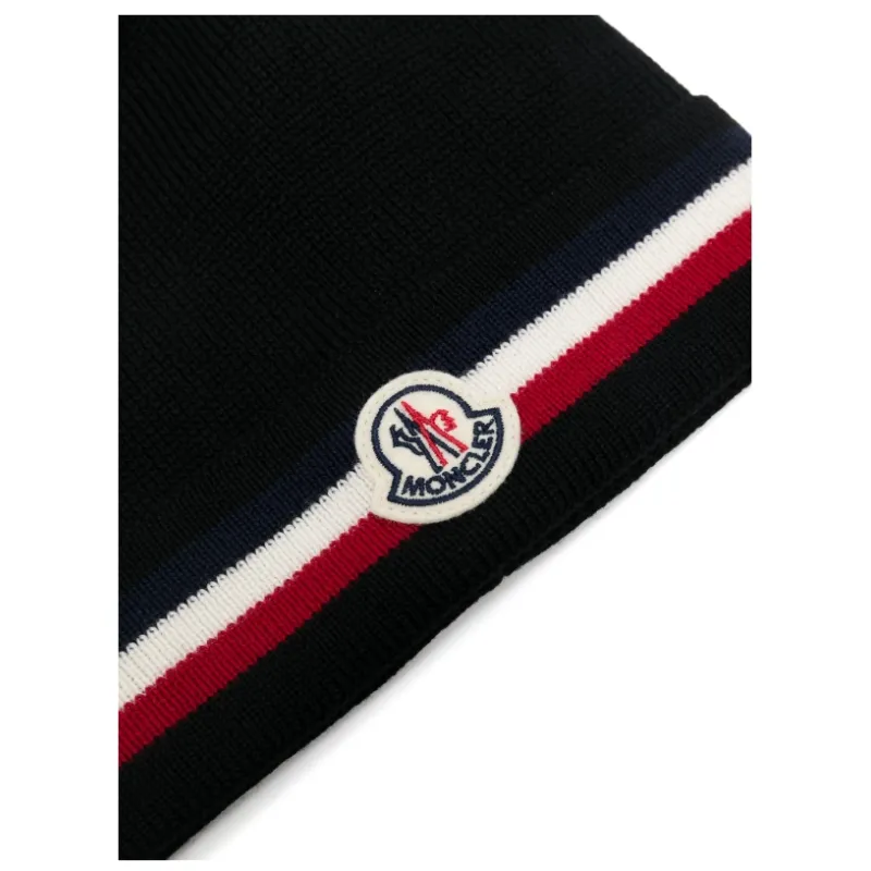 Moncler Tricolor Wool Beanie