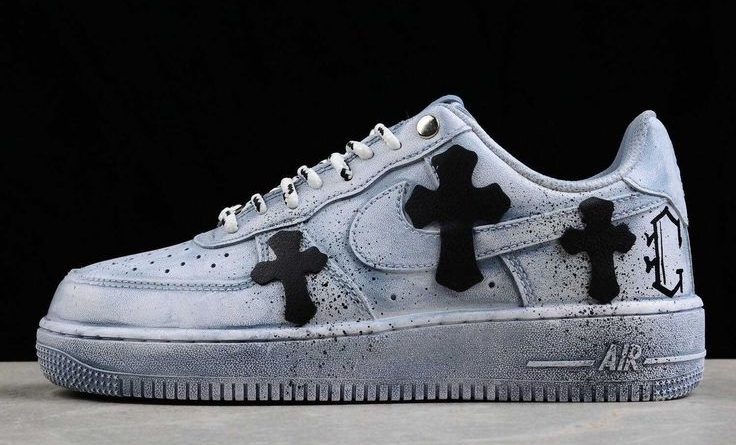 PKGoden Chrome Hearts x Air Force 1 Low blue