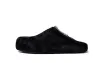 PKGoden Black long hair calfskin Fussbett sabot Marni Slides