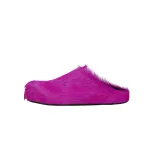 PKGoden Fuchsia long-hair calfskin Fussbett sabot Marni Slides