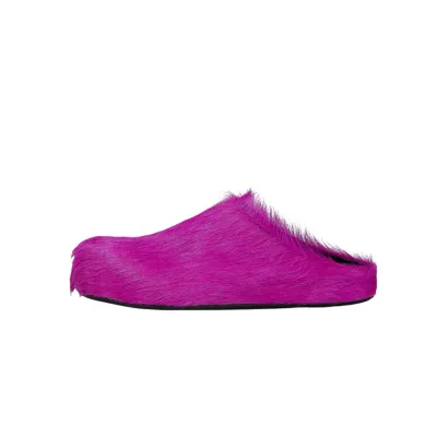 PKGoden Fuchsia long-hair calfskin Fussbett sabot Marni Slides 01