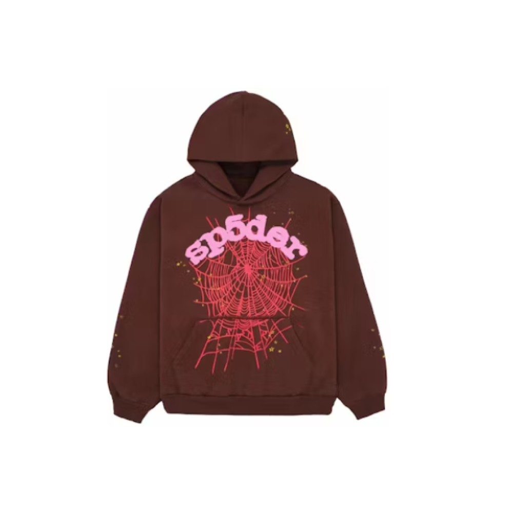Sp5der Web Hoodie Brown