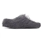 PKGoden Grey long-hair calfskin Fussbett sabot Marni Slides