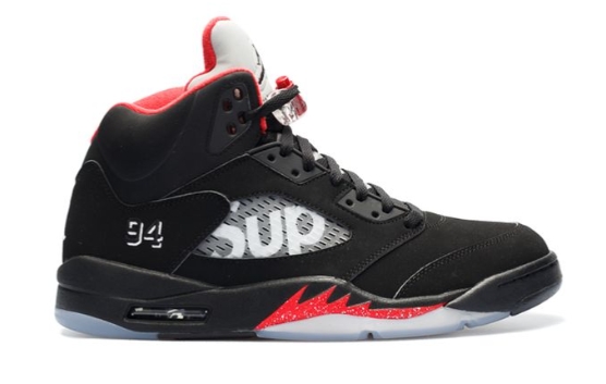 Supreme x Jordan 5 Retro 'Black'
