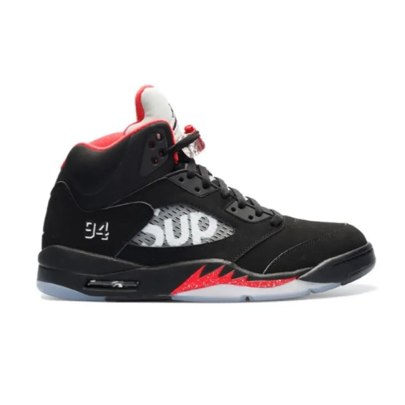 Supreme x Jordan 5 Retro 'Black'