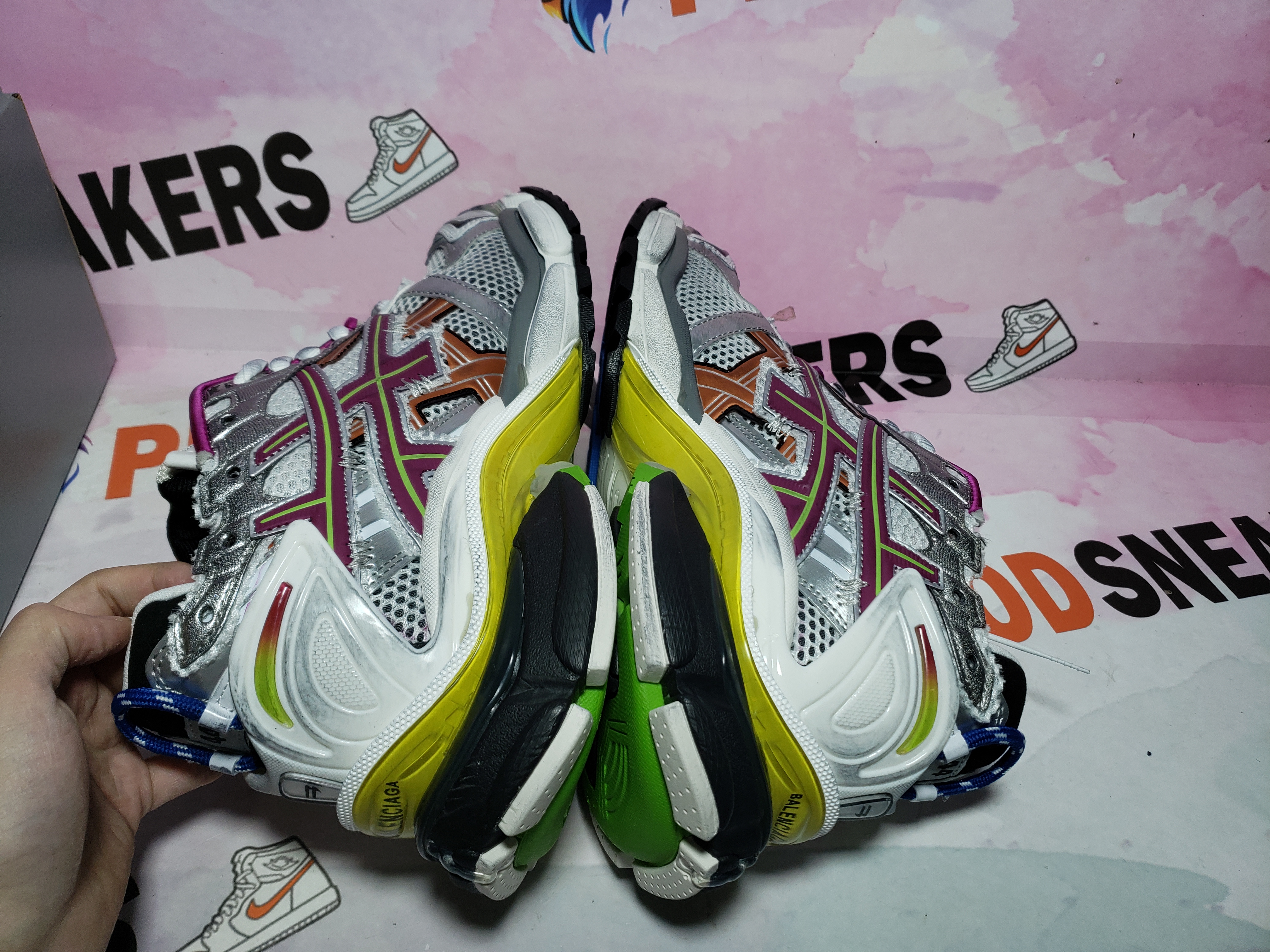 【Flash Sales】PKGoden Balenciaga 7th Runner Silver Purple 677403W3RB68123