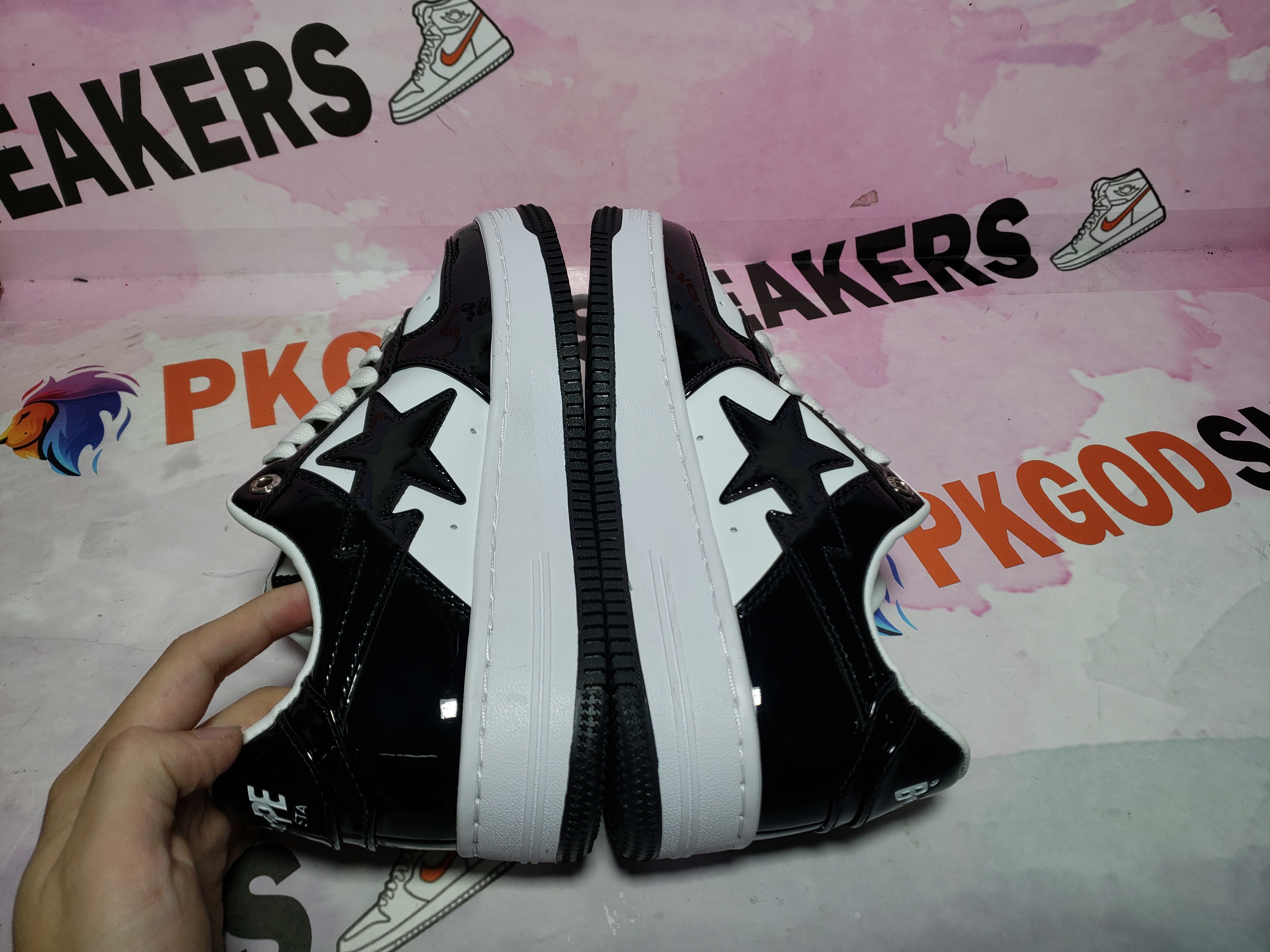 PKGoden A Bathing Ape Bape Sta Low Black 1H70-191-001
